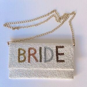 Lulu Beaded BRIDE Clutch Handbag